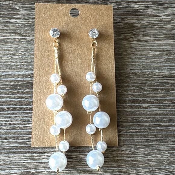 BohemianāpearlādropāearringsāA748 - Picture 3 of 4